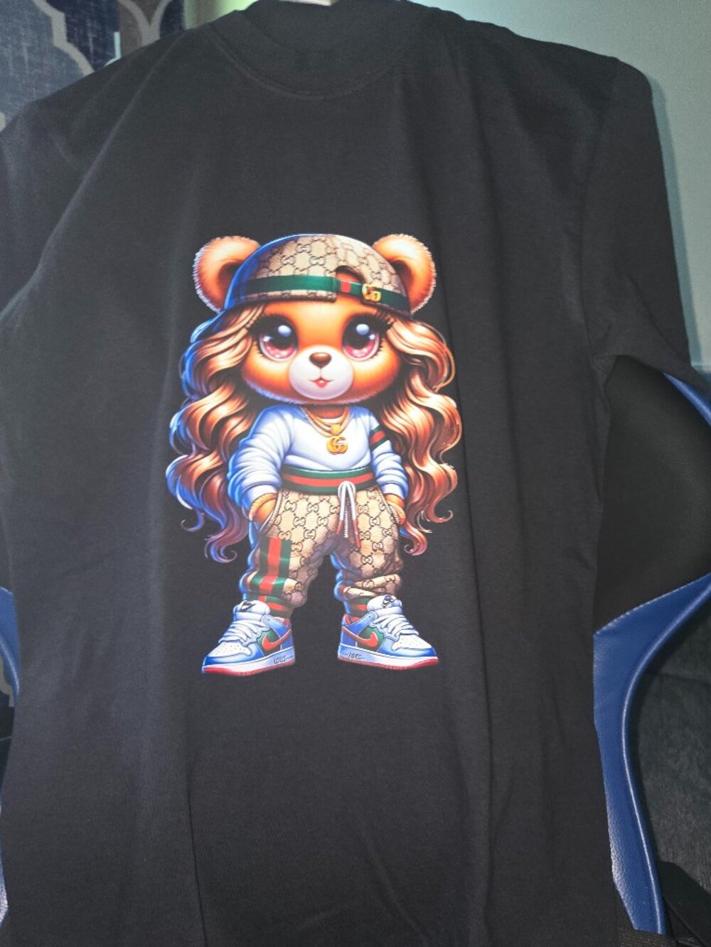 Gucci Girl Bear Design DTF T-shirt